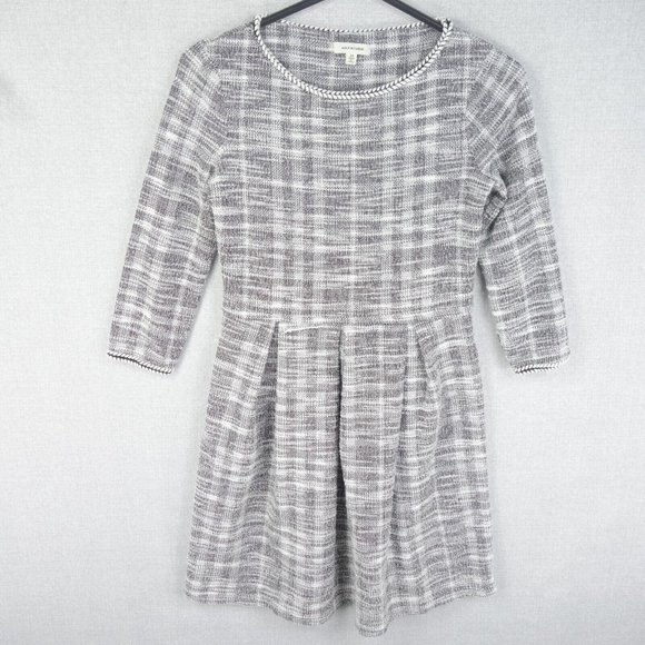 Max Studio Dress Womens Extra Small Gray Pullover Long Sleeve Stretch - Picture 1 of 8
